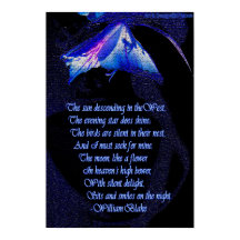 William Blake "Ich muss nach meinem" Zitatposter