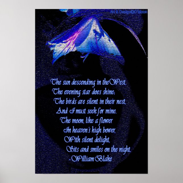 William Blake "Ich muss nach meinem" Zitatposter Poster (Vorne)