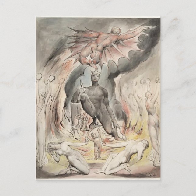William Blake: Illustration Christi Geburt Postkarte (Vorderseite)