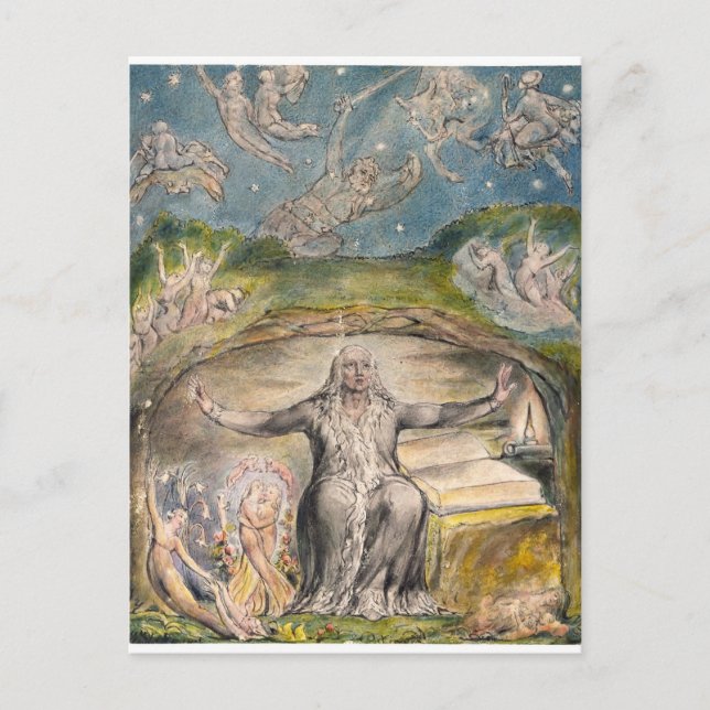 William Blake: Illustration zu Milton`s L`Allegro Postkarte (Vorderseite)