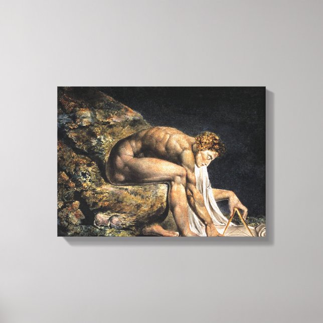 William Blake Isaac Newton Leinwanddruck (Vorderseite)