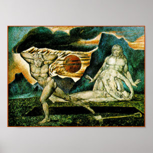William Blake:  Körper von Abel fand durch Adam u. Poster