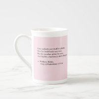 William Blake "Liebe Seeketh Not" Knochen-China-Ta