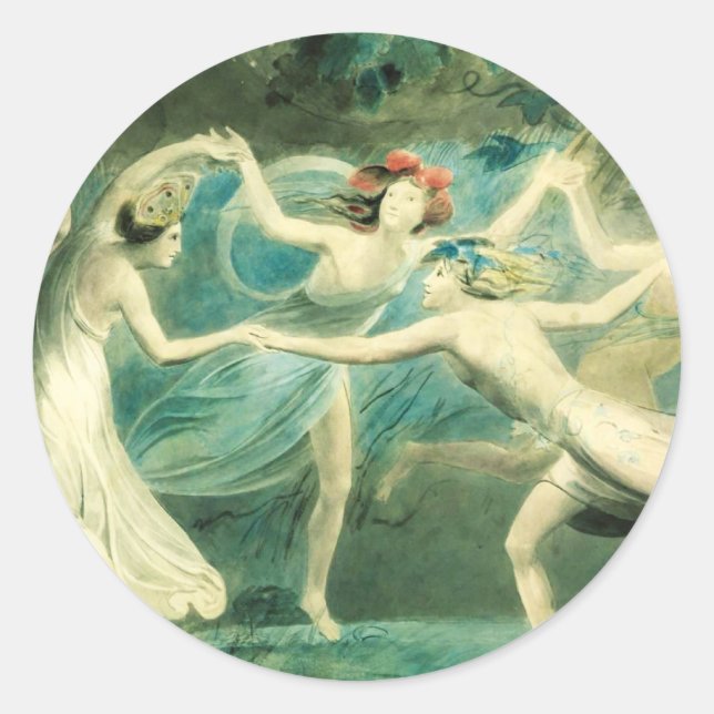 William Blake Midsommer Night's Dream Runder Aufkleber (Vorderseite)