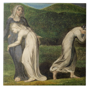 William Blake   Naomi, der Ruth und Orpah zu Fliese