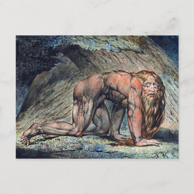 William Blake Nebuchadnezzar Postkarte (Vorderseite)
