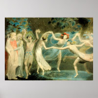 William Blake Oberon, Titania und Puck mit Fairie
