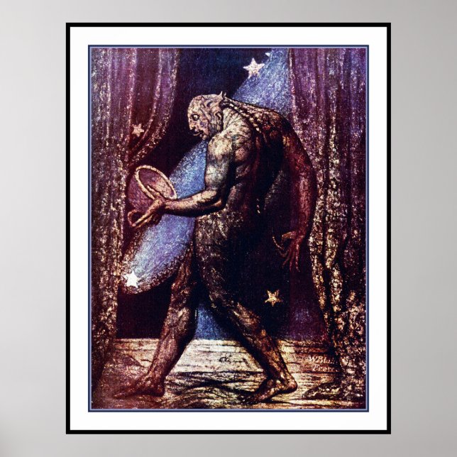 William Blake Poster : Le fantôme d'une puce (Devant)