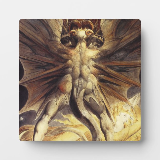 William Blake Red Dragon Plaque Fotoplatte (Vorderseite)