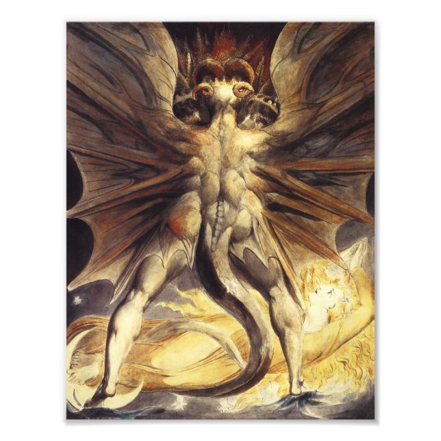 William Blake Red Dragon Print Fotodruck (Vorne)