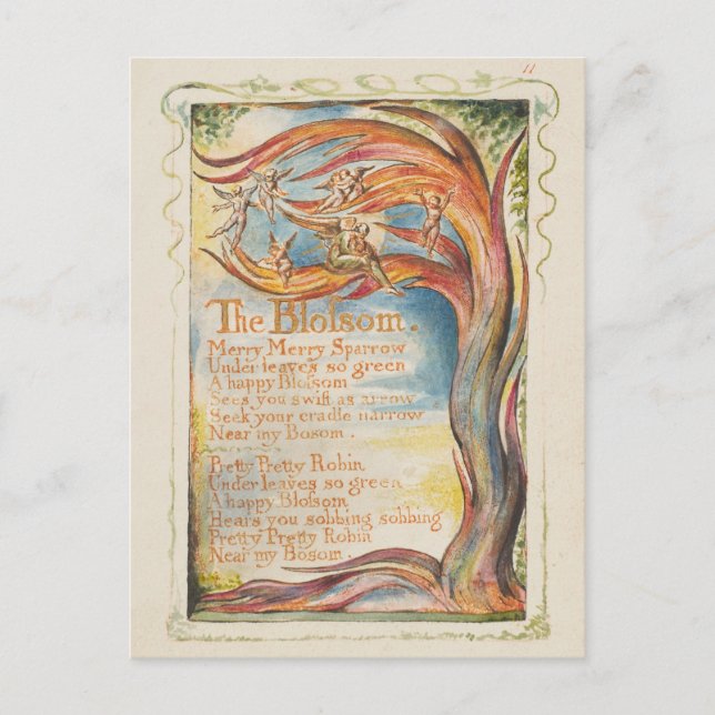 William Blake "The Blossom" Postcard Postkarte (Vorderseite)