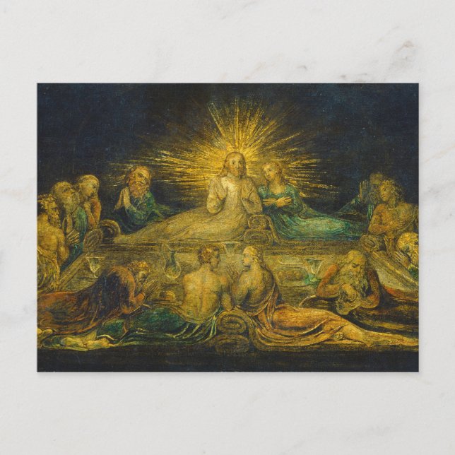 William Blake | The Last Supper, 1799 (tempera on Postkarte (Vorderseite)