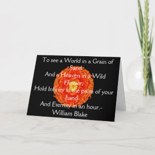William Blake "Welt in einem Korn des Sandes" Karte