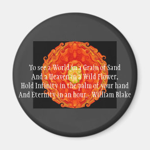 William Blake "Welt in einem Korn des Sandes" Magnet