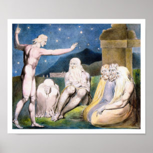 William Blake - Zorn von Elihu [Job] Poster