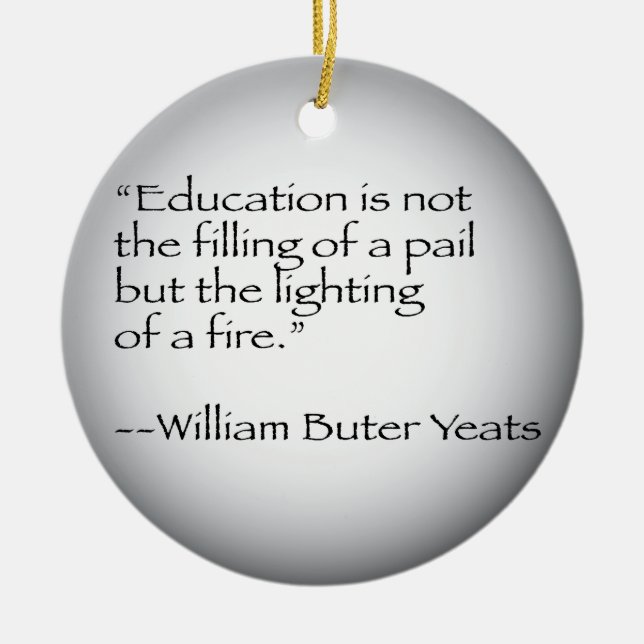 William- Butler Yeatszitat Keramikornament (Vorne)