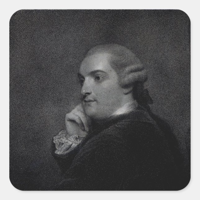 William Cavendish- Bentinck Quadratischer Aufkleber (Vorderseite)