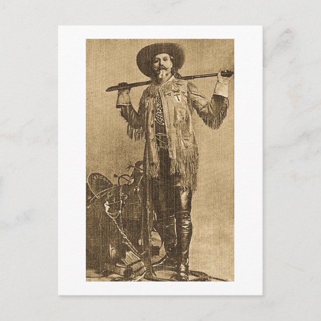 William Cody - Frontiersman (Sepia) Postkarte (Vorderseite)