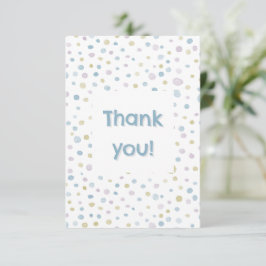 William Confetti Watercolor Dots Danke-Card Dankeskarte