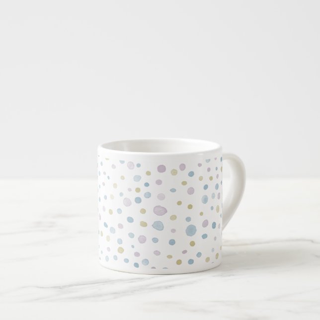 William Confetti Watercolor Dots Espresso Tasse (Vorderseite Rechts)