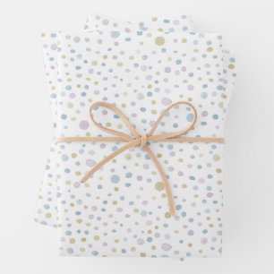 William Confetti Watercolor Dots Wrapping Paper Geschenkpapier Set
