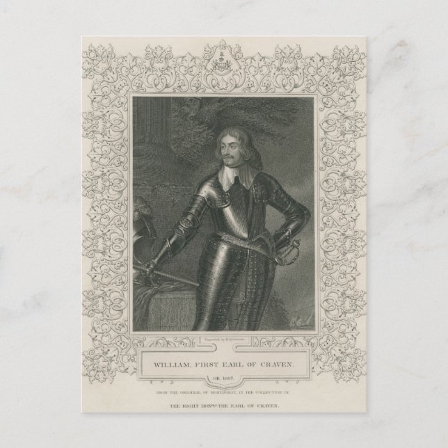 William Craven, 1. Earl of Craven Postkarte (Vorderseite)