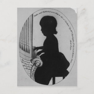 William Crotch spielt Orgel Postkarte