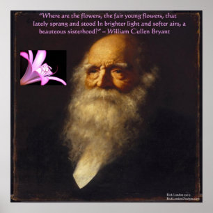 William Cullen Bryant Blumen Gedicht Poster