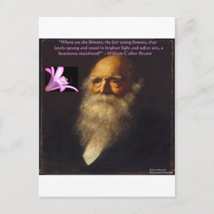 William Cullen Bryant Blumen-Gedicht Postkarte