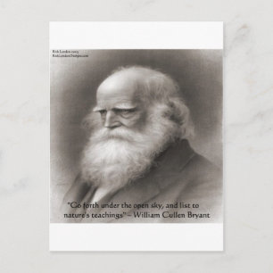 William Cullen Bryant & Zitat über die Natur Postkarte