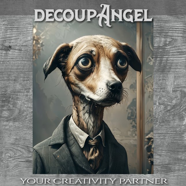 William - Dapper Dog - Decoupage - Seidenpapier (Von Creator hochgeladen)