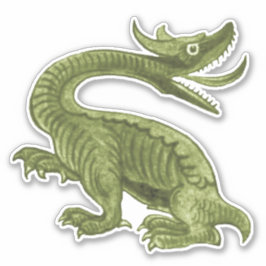 William De Morgan Dragon Vinyl Sticker