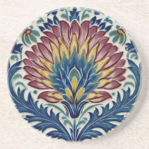 William De Morgan Oriental Blume Getränkeuntersetzer
