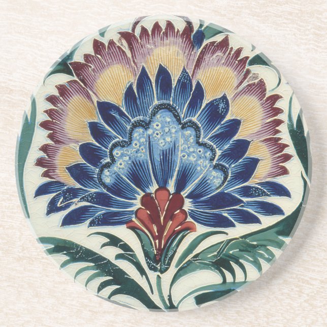 William De Morgan Oriental Blume Getränkeuntersetzer (Vorne)