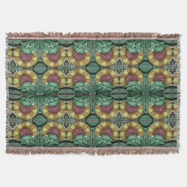 William De Morgan Viktorianisch Textiles Decke (Vorderseite)