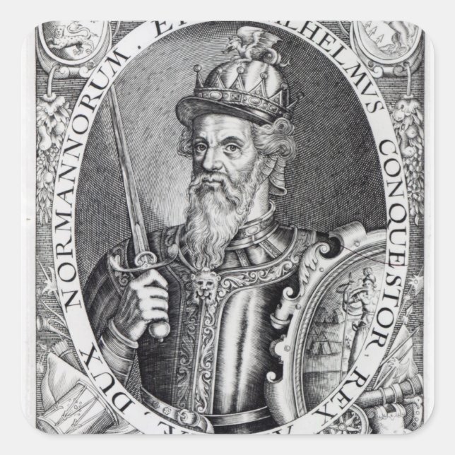 William der Eroberer, 1618 Quadratischer Aufkleber (Vorderseite)
