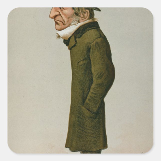 William Ewart Gladstone Quadratischer Aufkleber (Vorderseite)
