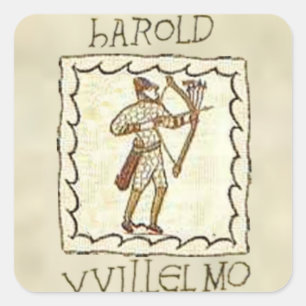 William gegen Harold Quadratischer Aufkleber
