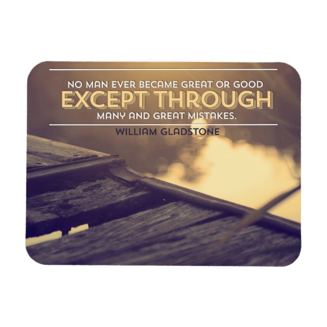 William Gladstone Inspiration Zitat "Fehler" Magnet (Horizontal)