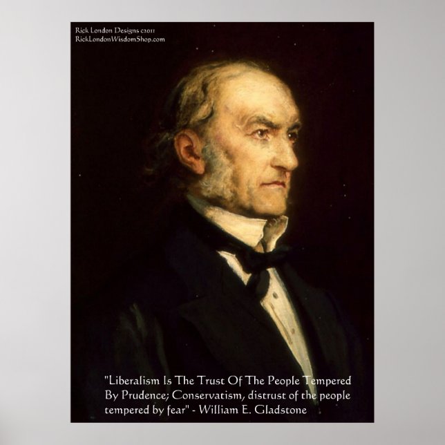 William Gladstone Poster "Liberals & Conservative" (Vorne)