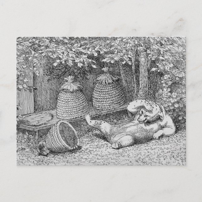 William H. Beard - Bear Stung by Bees Carte postal (Devant)