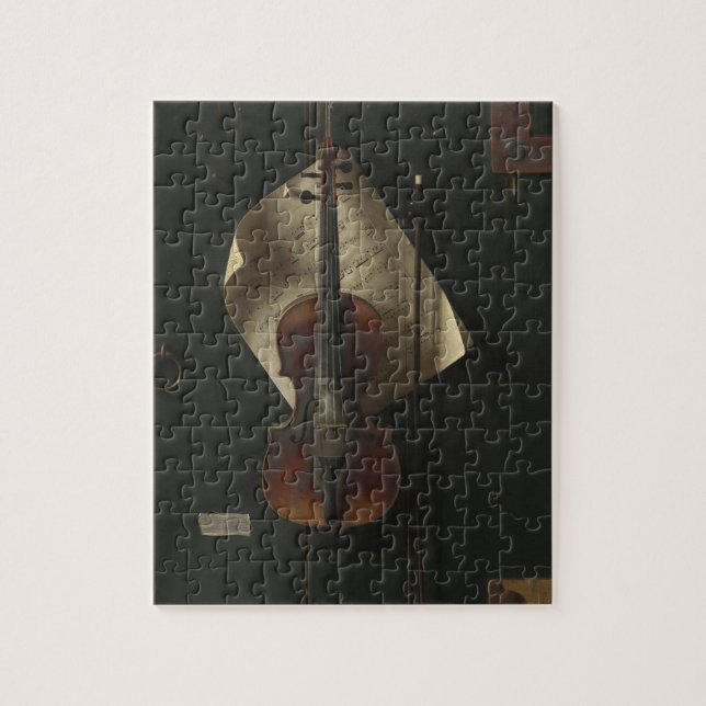 William Harnett Die alte Violine (Vertikal)