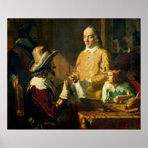 William Harvey demonstriert Charles I Poster