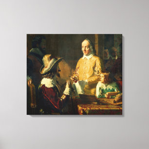 William Harvey, der zu Charles I demonstriert Leinwanddruck