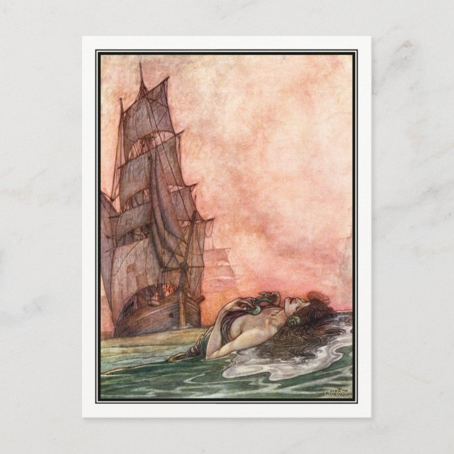 William Heath Robinson - Vintage Schifffahrtskunst Postkarte (Vorderseite)