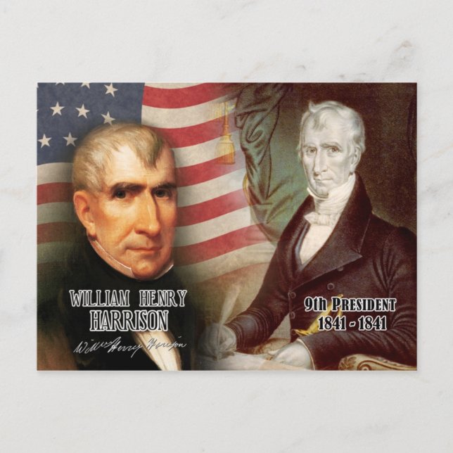 William Henry Harrison - 9. Präsident der USA Postkarte (Vorderseite)
