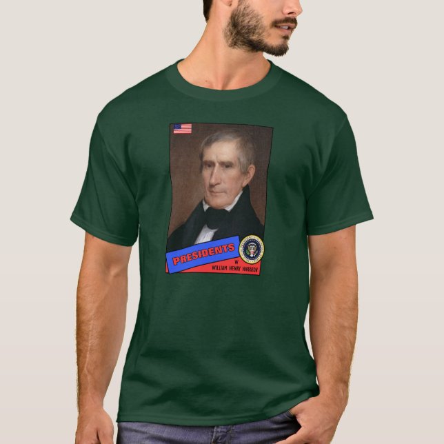 William Henry Harrison Baseball Card T-Shirt (Vorderseite)