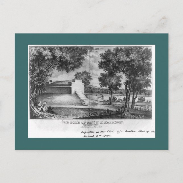William Henry Harrison Grab, North Bend, Ohio Postkarte (Vorderseite)