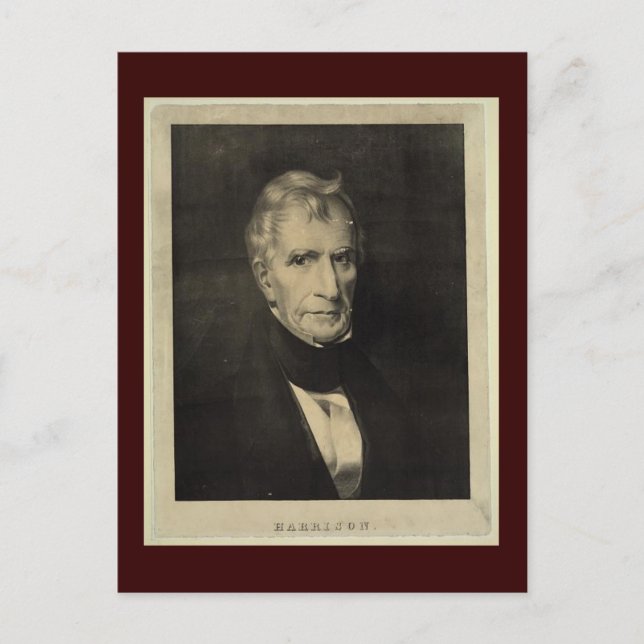 William Henry Harrison, Neunter Präsident Postcard Postkarte (Vorderseite)