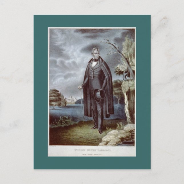 William Henry Harrison Portrait-Postkarte Postkarte (Vorderseite)